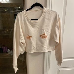 Karrie Locher Breastfeeding crop sweatshirt 24/7 drive thru